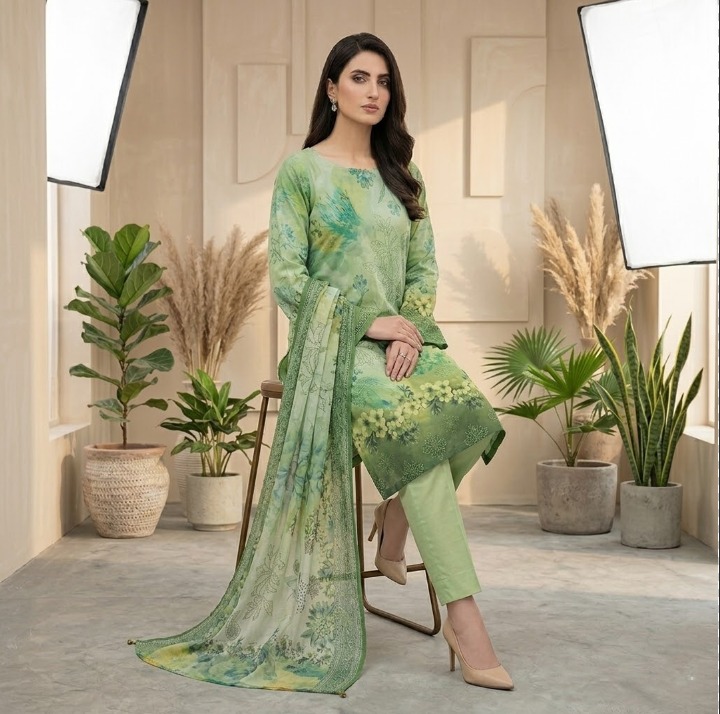 Sapphire D2RP-DLYV6-09R Digital Lawn Suit | Digital Printed Bana Doria Shirt, Fancy Dupatta & Plain Dyed Trouser