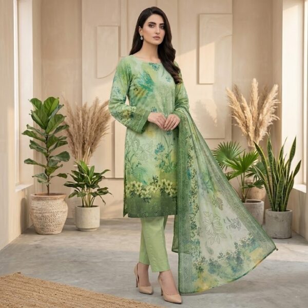 Sapphire D2RP-DLYV6-09R Digital Lawn Suit | Digital Printed Bana Doria Shirt, Fancy Dupatta & Plain Dyed Trouser